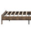 Structure de lit plateforme en bois avec tête de lit à DEL avec rangement et 2 USB, grand rangement sous le lit