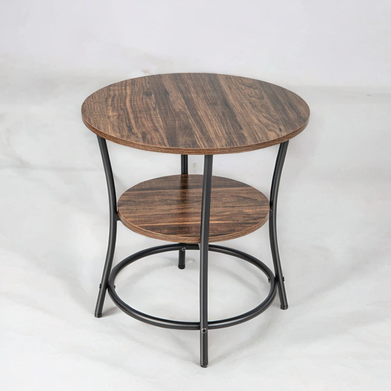 Sigli Round 2 Tier Side Table For Living Room 2 Tier End Sofa Accent Tables