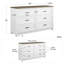 Commode double 6 tiroirs Vasia