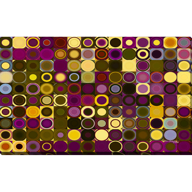 «Circles and Squares 27» par Mark Lawrence - 1 impression, H 36 po x l 60 po x P 1,5 po, Toile tendue