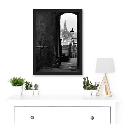 Edinburgh Royal Mile Lane 1 Piece Single Picture Frame Wall Art