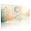 Ensemble de 3 tableaux abstraits de paysages de montagne sur toile tendue-602027746