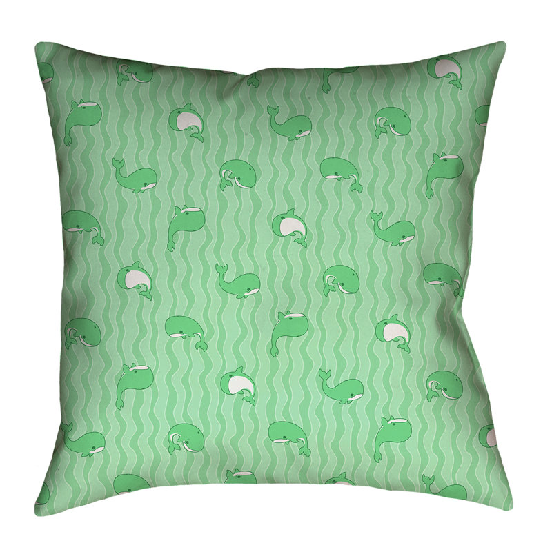 Coussin Katelyn Elizabeth, 18 po x 18 po, Vert, Polyester