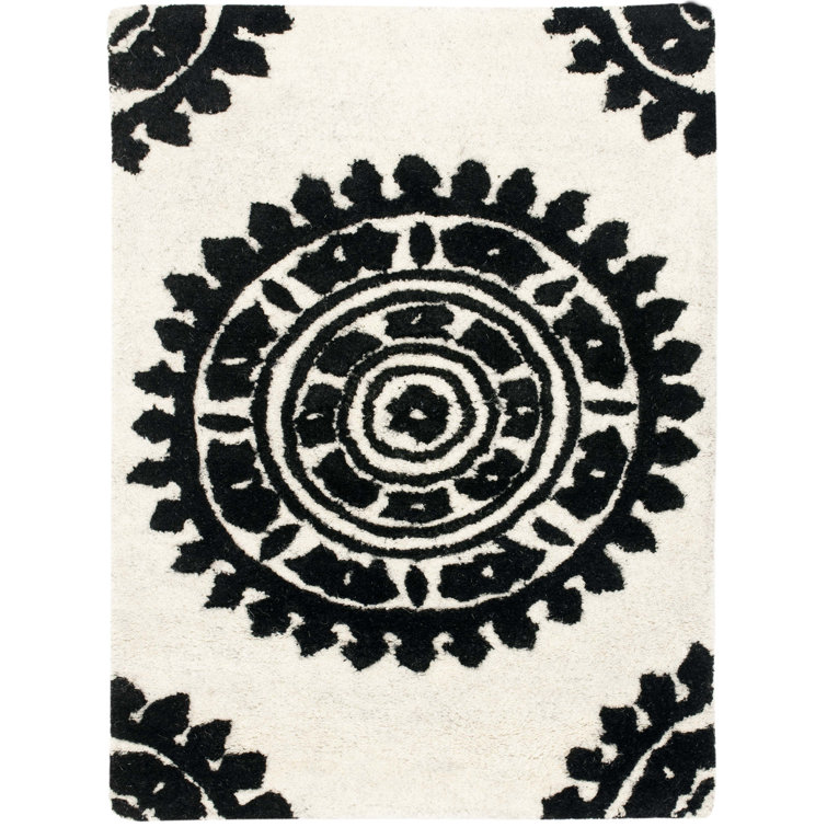 Candelo Hand Tufted Wool & Viscose Pile Floral Rug