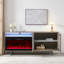 Console multimédia 72 po avec foyer électrique l 72,8 po | Meuble télé pour téléviseur de 75 po ou moins | Buffet avec rangement-1419810569