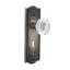 Meadows Plate with Decorative Keyhole and Crystal Egg & Dart Knob-1838485218