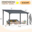 Hardtop Gazebo With Galvanized Steel Sloping Roof-2115171698
