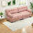 Deep Seat Sectionals, Wood Frame Modern Pink Sofa For Home Living
