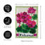 Drapeau de maison rose géranium appliques de bienvenue