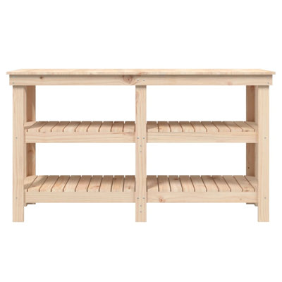 vidaXL Work Bench Solid Wood Pine