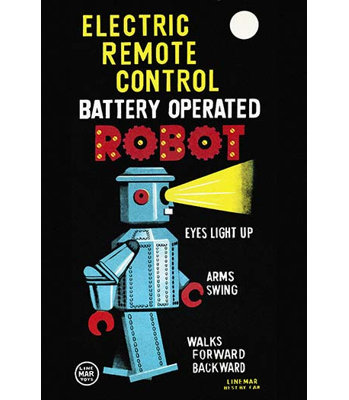Robot de télécommande électrique à piles-impression