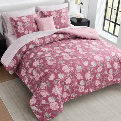 Nine West Shilo Floral Bed-in-a-Bag Comforter Set