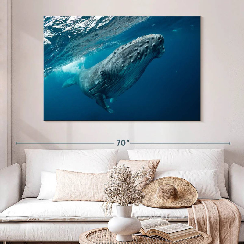 Whale Near Surface, 34" H x 51" W