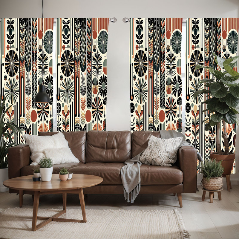 Hendrica Semi Sheer Curtain, 56" W x 63" L