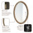 Aponi Oval Wood Frame Accent Mirror, Rustic Farmhouse Style Decorative Wall Mirror-2036655119