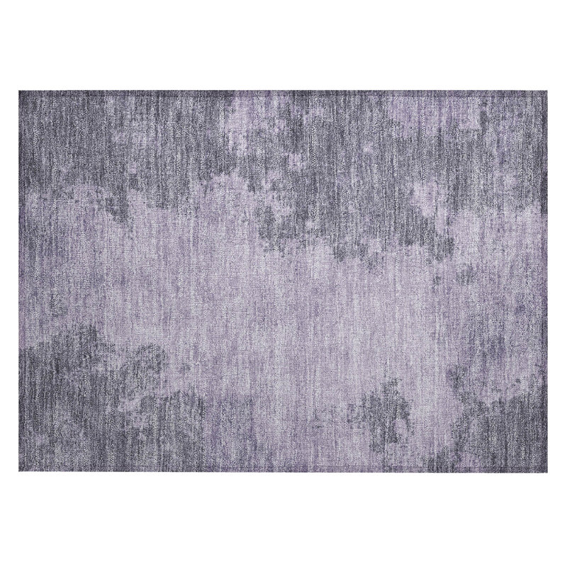 Machine Washable Indoor/Outdoor Xhevrie Purple Rug, Rectangle 1'8" x 2'6"