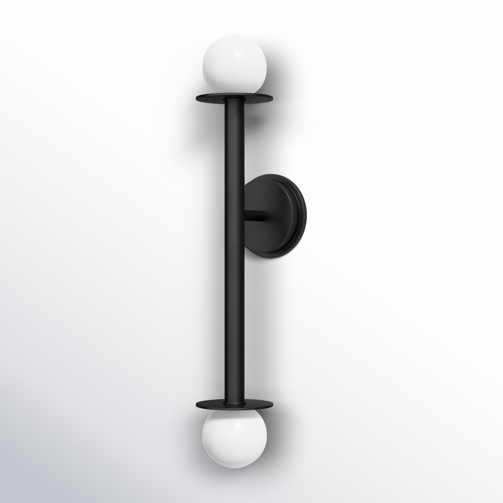Allegra 23.63'' H Steel Up and Downlight Wall Sconce, Midnight Black
