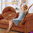Wauseon 112.6"W Chenille 3 - Seater Sofa , With Pull - Out Storage Drawers Under Each Seat，Armrest Crescent Design.-71906573