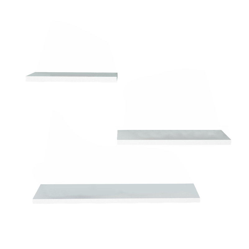 Tablette flottante 3 pièces Fatumata, Blanc