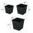 5" Square Plant Pot - All-Weather Black Plastic With Drainage  5 . Suitable For Different Varieties Nursery Polypropylene Growth-945435778