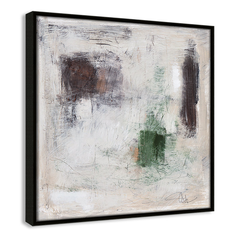 «Alone In The Meadow» par Filippo Ioco, reproduction sur toile flottante, Cadre espresso, H 13,5 po x l 13,5 po x P 2 po