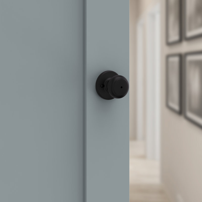 Cove Bed/Bath Knob in Matte Black