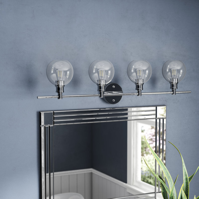 Drinkard 4 - Light Vanity Light, Clear, Chrome