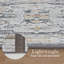 Oriental Non-Slip Machine Washable Area Rug in Grey/Yellow/Cream for Living Room, Bedroom, Hallway Runner Indoor Rugs-1007240295