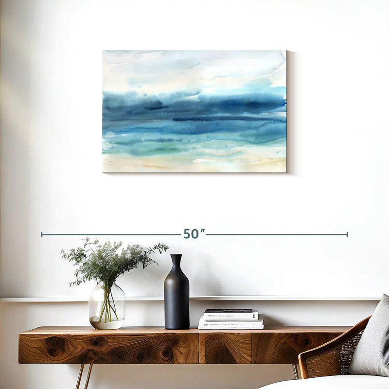 Gillard indigo paysage marin, H 20 po x l 30 po