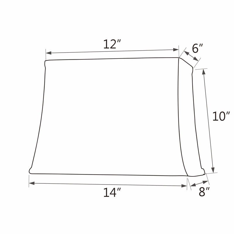 Abat-jour rectangulaire en lin blanc cassé H 10 "(araignée)