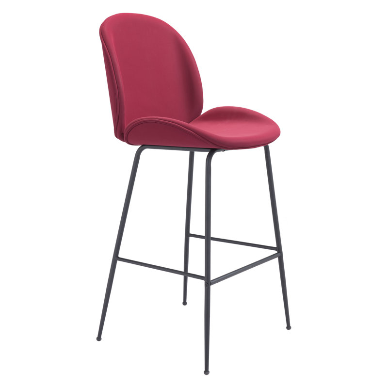 Tabouret de comptoir Miles - vert, Tabouret de bar (siège d'une hauteur de 30,90 po), Rouge