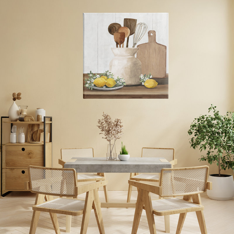 Toile Country Kitchen & Lemons, conception par White Ladder, H 24 po x l 24 po