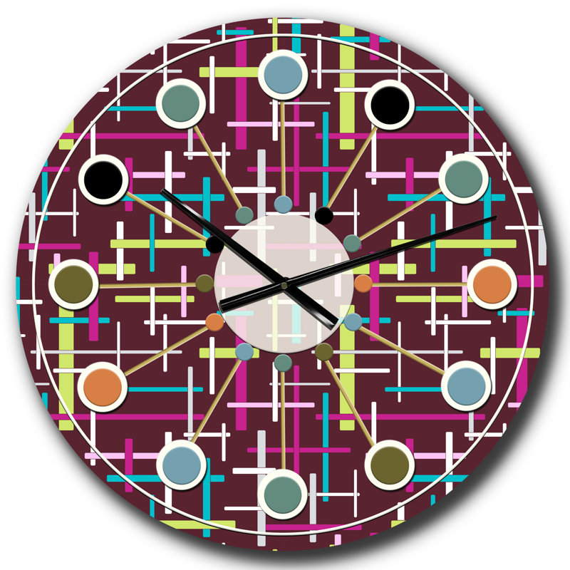 Horloge murale rétro Mid-Century, Grand
