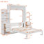Lit escamotable pleine grandeur peu encombrant avec tablettes de rangement, conception moderne en MDF, pour la maison et le bureau