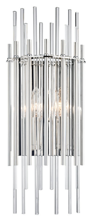 Wallis Flush Mounted Sconce, Polished Nickel