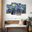 Skylines and Cityscapes Abstract NYC on Canvas, 4 pièces, reproduction-93821727