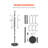Freestanding Coat Rack Coats Tree Stand with Stable Marble Base & 6 Hooks