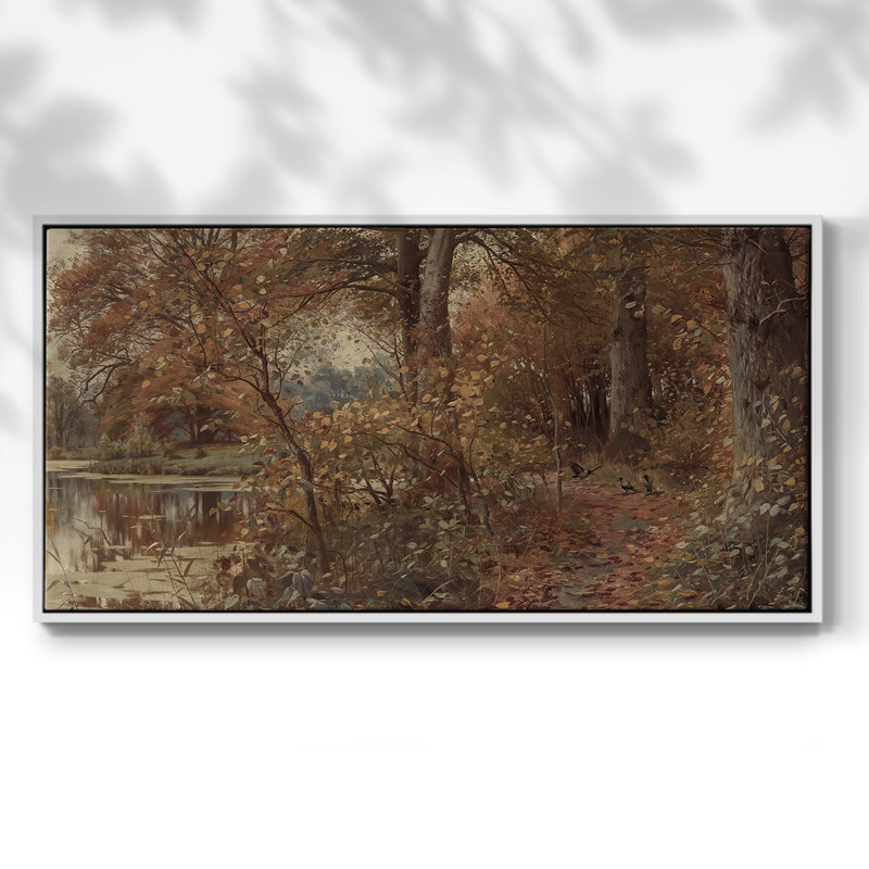Série paysage - DCCLxxix - Toile tendue avec châssis encadré - Prêt à être accroché, Blanc
