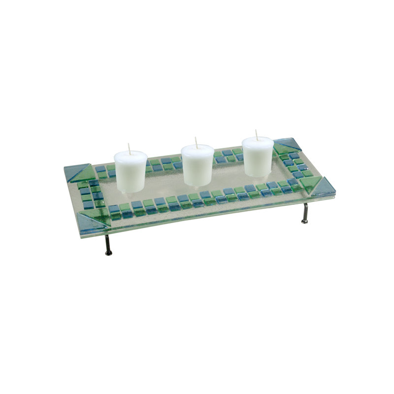 5'' H Glass Fireplace Dish