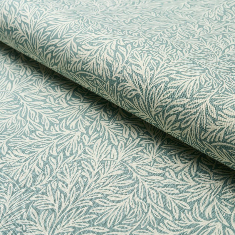Willow Leaf Fabric, Aqua