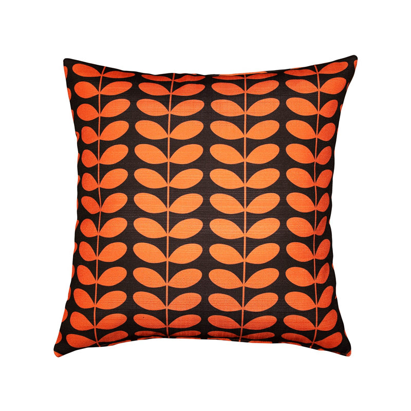  Square Mid-Century Modern Throw Pillow, Orange