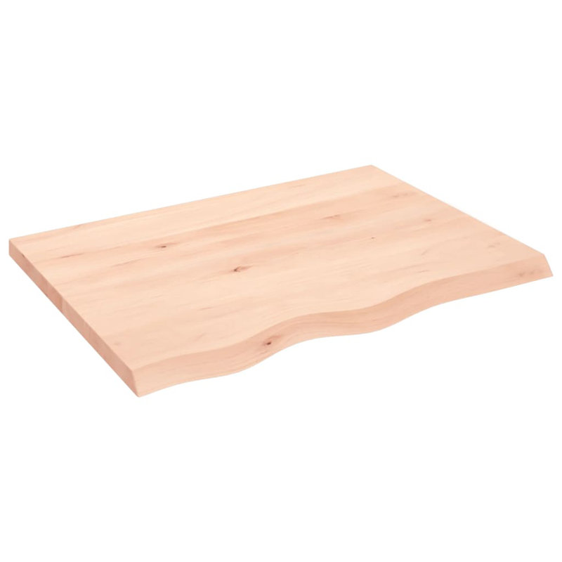 Audelia 80cm Solid Wood Bathroom Vanity Top, Natural