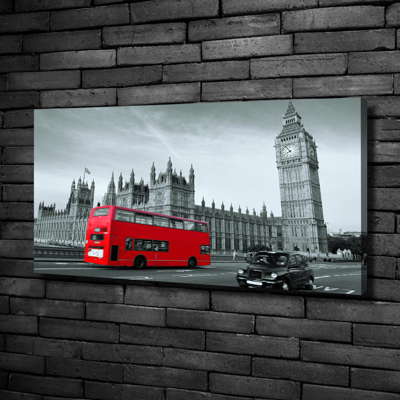 London Bus - No Frame Print on Canvas