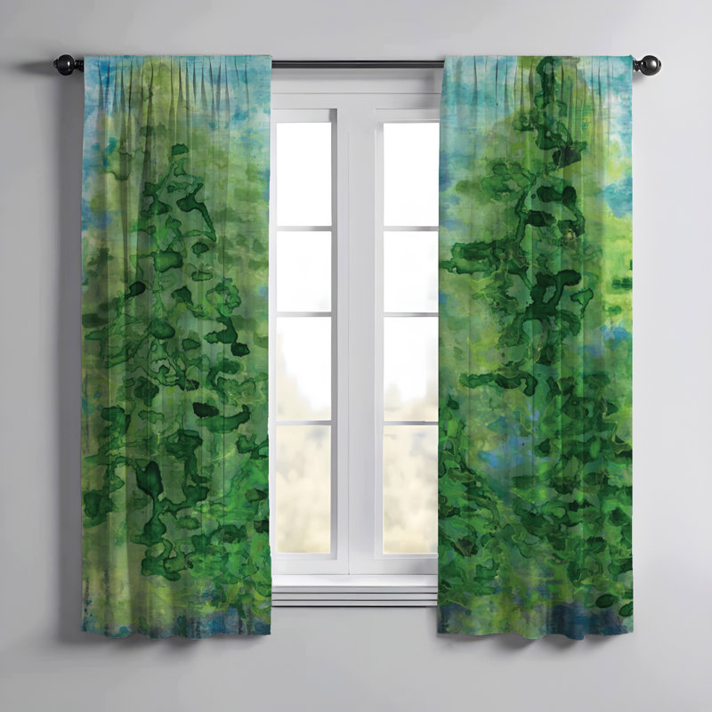 Paire de rideaux semi-transparents en polyester sahur, L 40 po x H 52 po