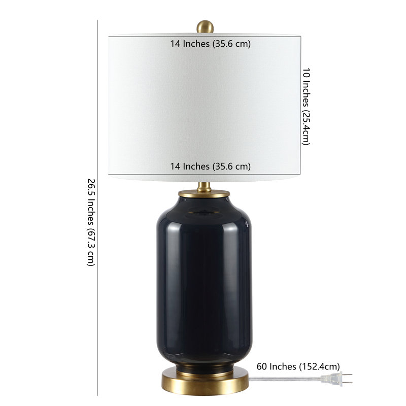 Lampe de table standard 26 ", Bleu marine