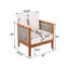 Chaises d'appoint d'extérieur modernes, baignoire en bois d'acacia, teck et beige