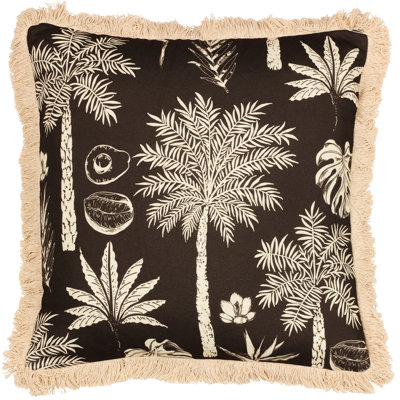 Colonial Palm Floral Square Throw Cushion