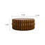 Table basse ronde cylindrique à cannelures, tables basses Mid Century