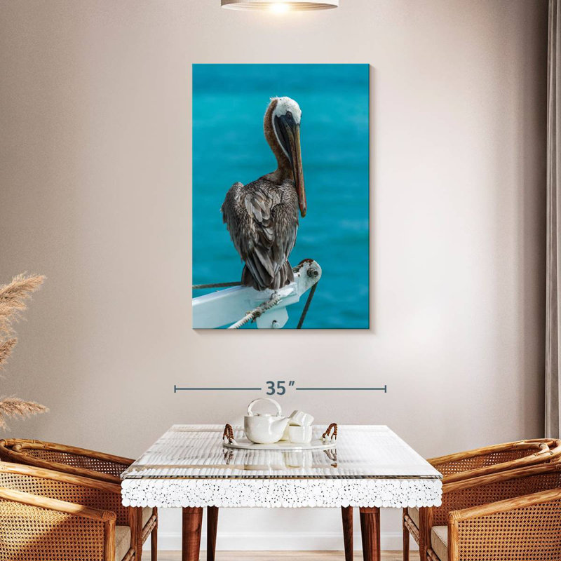 Brampt Perched Brown Pelican, 45" H x 30" W
