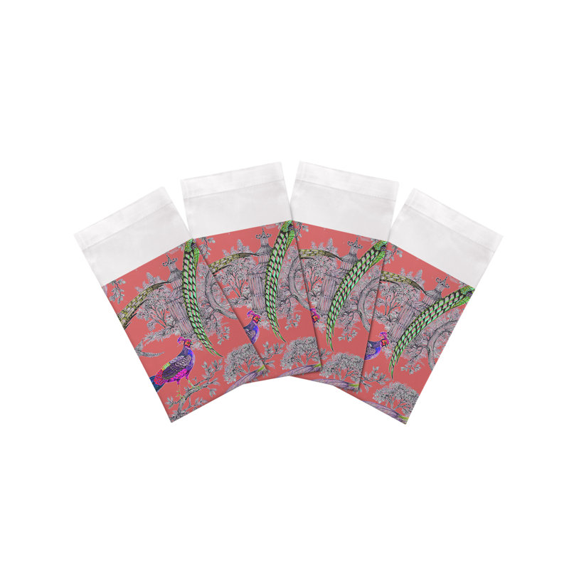 Pheasant Fall Sauvage Cotton Sateen Dinner Napkins, Loire